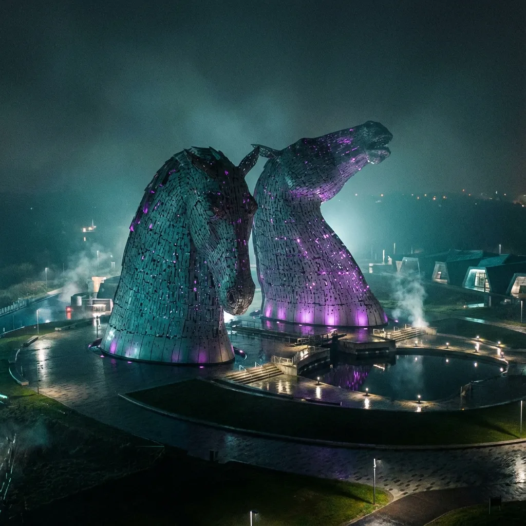 The Kelpies in Falkirk, Scotland
